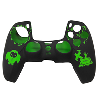 Housse de protection en silicone pour manette PS5 DualSense, impression laser, antidérapante et anti-poussière, ergonomique avec un design à motifs vibrants