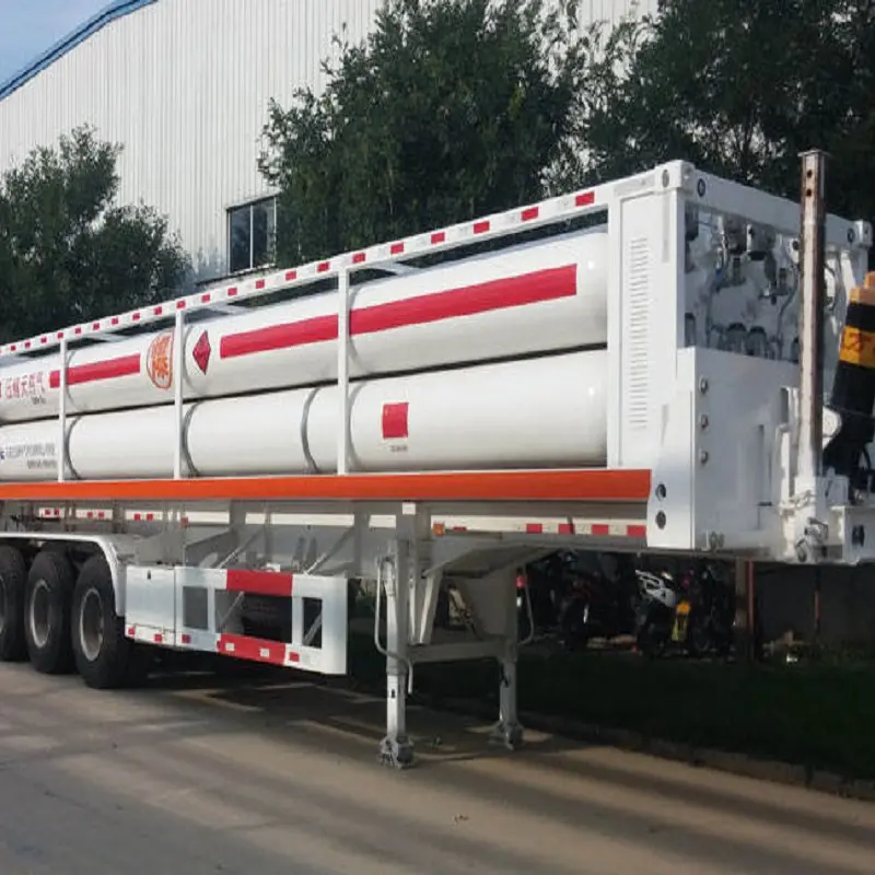 Best Selling Recommend Transporting Storage CngGas Cylinder Tube Tanker Container Tank Semi Trailer semi truck With Factory sale