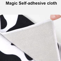 Sac en tissu auto-adhésif magique à impression personnalisée pochette de maquillage pliable et flexible pour appareil photo pour le stockage d'articles divers cosmétiques de voyage