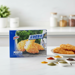 Filetes <span class=keywords><strong>de</strong></span> bacalao empanados congelados Halal, certificados BRC, <span class=keywords><strong>de</strong></span> fábrica, OEM, al por mayor, <span class=keywords><strong>mariscos</strong></span> a granel para catering y suministro a restaurantes - Product Image 2