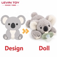 Fabricant de jouets en peluche personnalisés, porte-sucette en peluche en forme de poulet, poussin jaune doux en peluche, jouet de confort pour bébé