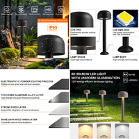 Éclairage paysager de jardin de villa moderne, design IP65, étanche, en alliage d'aluminium, 12W, lampadaire LED extérieur, éclairage de pelouse