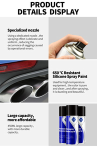 High Temp <strong>Heat</strong> <strong>Resistant</strong> Colored Auto Aerosol Liquid Coating Spray <strong>Paint</strong> <strong>for</strong> Engine <strong>Fireplace</strong> Car &amp; Boat Use 450ml - Product Image 6