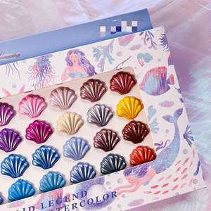 Peintures à l'<span class=keywords><strong>aquarelle</strong></span> nacrées Bview Art, 60 couleurs en peinture solide en forme de coquille, ensemble d'art portable pour débutants, peinture fine - Product Image 2