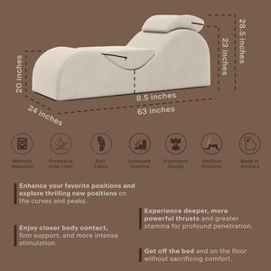 Sedia Erotica di Lusso Liberator Esse per Coppie, Design Ergonomico, Schiuma ad Alta Densità, Velluto Nero, Comfort Migliorato - Product Image 3