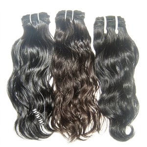 Extensiones de Cabello Remy Brasileño de la Mejor Calidad del Sur de la India, 100% Sin Procesar, Cutícula Completa, Doble Trama, Sin Caída - Product Image 1