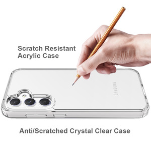 2-IN-1 Nouveau Acrylique PC TPU Hard Phone Case pour <span class=keywords><strong>Samsung</strong></span> pour Galaxy S23 FE A14 A24 A34 A54 A74 Simple Design Téléphone Accessoires - Product Image 3