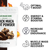 Extrait de racine de maca noire biologique USDA 10:1, OEM/ODM, étiquette privée, complément alimentaire personnalisé, halal, casher, GMP