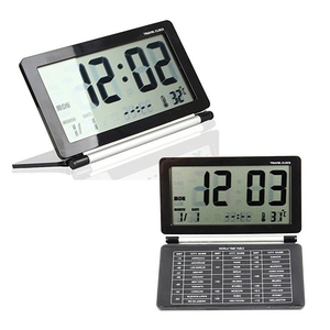 Factory Price Electronic Alarm <strong>Clock</strong> Travel <strong>Clock</strong> Multifunction LCD Large Screen Folding Desk <strong>Clock</strong> - Product Image 6