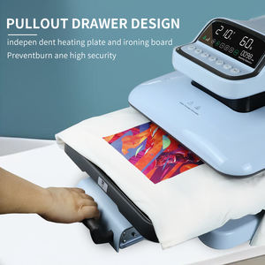 Mesin Transfer panas Panel sentuh cerdas listrik, Printer tekan panas pelepasan otomatis dengan Skateboard tarik keluar - Product Image 4