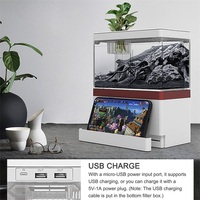 Mini aquarium pour poissons à la mode avec des coins arrondis Petit aquarium pour poissons