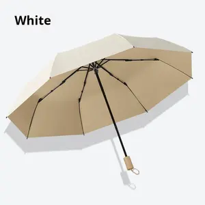 Serie de Ilustraciones Manuales, Sombrilla Plegable con Mango de Madera Pequeño, Vinilo Anti-UV, <span class=keywords><strong>Protector</strong></span> <span class=keywords><strong>Solar</strong></span>, Diseño Creativo y Personalizado para Mujeres Coreanas - Product Image 6