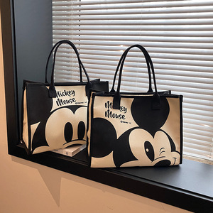 Thân Thiện Với Môi Bền Dễ Thương Mới Phim Hoạt Hình Mickey In Single-Shoulder Cầm Tay Đa Năng Thời Trang Và Đơn Giản Túi Vải - Product Image 5