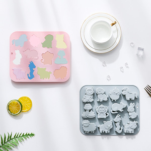 12-Cavity Animals Nonstick <b>Silicone</b> Cake Molds Food-Grade Reusable Cute <b>Silicone</b> Magnetic Chocolate, Candy & Ice DIY Molds - Product Image 2