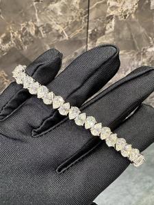 Luxury Moissanite <b>Charm</b> <b>Bracelet</b> VVS Stone 925 Sterling <b>Silver</b> Plated Wedding Jewelry Custom Fashion Gift <b>Bracelet</b> - Product Image 4