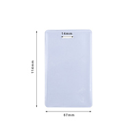 Porte-badge d'identification rigide en plastique transparent léger et durable, à chargement latéral, avec fente de protection pour carte, pour lanières, vente en gros usine