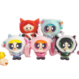 Authentittoptoy Powerpuff Girls 2a generazione mantello scatola cieca peluche bambola di moda gioco a mano ufficio ornamenti carini - Product Image 1