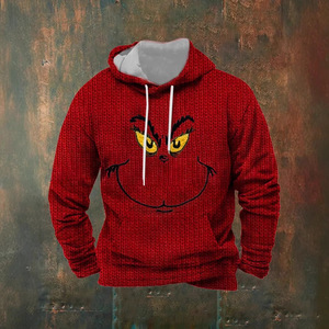 Customized Wholesale of the Latest Popular Men's <strong>Grinch</strong> logo Printed Trend Hooded <strong>Sweatshirt</strong> - Product Image 2