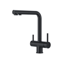 Mitigeur de robinet d'évier de cuisine à deux poignées, monotrou, extractible, filtre à eau chaude et froide avec pulvérisateur à jet
