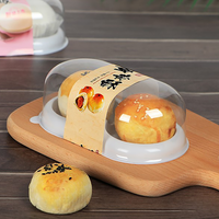 Boîte d'emballage alimentaire jetable en plastique PET transparente et mignonne, 3 pièces, mini gâteau, sandwich, hamburger, pain, nourriture pour bébé
