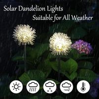 Lampu Taman Tenaga Surya Dandelion Tahan Air LED Outdoor untuk Halaman, Jalan Setapak, Bedeng Bunga, Teras, dan Rumput