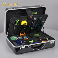 TFS-40D FTTH Glasfaser-Werkzeugset Optisches Leistungsmessgerät VFL Mehrsprachig Kaltverbindung für Netzwerkbau