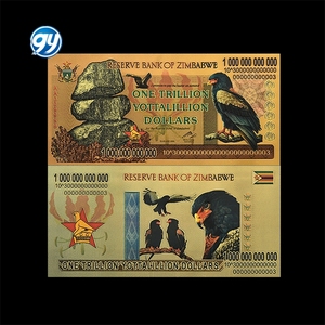 Nuevo billete de un trillón de yottalillones de dólares de Zimbabue, chapado en oro, con un hermoso <span class=keywords><strong>color</strong></span> - Product Image 1