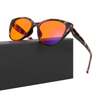Lunettes de protection anti-lumière bleue pour femmes, avec monture œil de chat, pour l'ordinateur et le sommeil nocturne