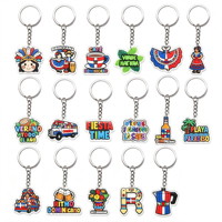 Porte-clés pendentif en PVC acrylique personnalisé à motif de dessin animé, étanche, idéal pour souvenir, 7-10 cm – Vente chaude