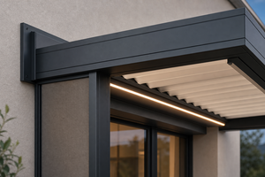 Pergola motorisée en aluminium à lames orientables RKOVE RK-C2 3x4m Série C pour jardin, fête, terrasse - Product Image 2