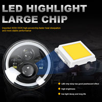 Faros Antiniebla JHS OEM para Motocicleta, Ojos de Ángel, Proyector Bi-LED Redondo de 7 Pulgadas, Faro Delantero Todoterreno para Jeep Wrangler Defender Daymaker