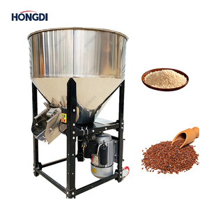 Mezcladora de Alimentos de Acero Inoxidable, Mezcladora de Polvo de Partículas Pequeñas para Granja, Recubrimiento de Semillas, Máquina Mezcladora de Alimentos Multifunción con Motor, Capacidad de 50L - Product Image 1
