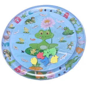 New PVC Material 0.2MM Thickness Kids Wasser MatteTummy Time Water Filled Round Baby Water Play Mat