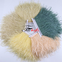 Plumes d'autruche de 10-15 cm pour la fabrication de boucles d'oreilles, garnitures en dentelle moelleuse de qualité supérieure pour costumes de boutique et couture
