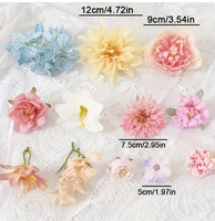 Têtes de fleurs artificielles faites à la main, mélange de têtes de fleurs en plastique, mini roses pour épingles à cheveux, guirlandes de mariage, décorations de Noël