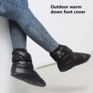 90% White Gooses Fluffy Down Feet Covers With Bag Camping Winter Warm Feet Cover Waterproof Warm Down <strong>Shoe</strong> Covers <strong>Tent</strong> Slippers - Product Image 3