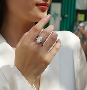 Joias de Prata 925 Personalizadas com Logo Direto da Fábrica, Anéis Finos com Diamante Moissanite VVS de 3ct para Mulheres e Homens - Product Image 2