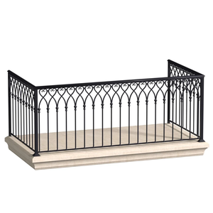 Balustre carré massif de style classique de haute qualité, noir, pour balcon, décoration intérieure, balustre d'<span class=keywords><strong>escalier</strong></span> en fer forgé pour <span class=keywords><strong>escalier</strong></span> - Product Image 2