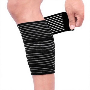 Professional Heavy Duty Thick Neoprene Elastic Breathable Waterproof Non-Slip Unisex Wrist <b>Knee</b> Wraps Weightlifting Training - Product Image 1