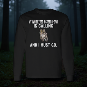 Mi búho chillón con bigotes está llamando y debo ir, camiseta de manga larga Bird - Product Image 3