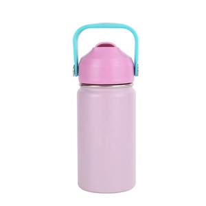 Bouteille isotherme sous vide pour enfants en acier inoxydable 12oz 14oz 16oz avec <span class=keywords><strong>bouchon</strong></span> à paille, garde au froid et au chaud pendant 12h - Product Image 3