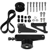 Kit de poulie réglable BEVINSEE EP3, kit de poulie d'élimination de la climatisation et de la direction assistée avec courroie pour Honda Civic 8e et 9e génération, tous les moteurs K20 K24