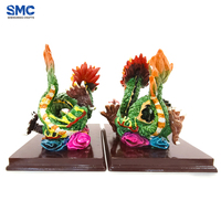 SMC personnalisé OEM résine artistique chinois Dragon Base 3D Sculpture Figurine ensemble 2 pièces mythique créature Statue bureau décoration de la maison