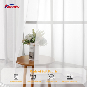 ARODDY Rideau en voile de polyester uni, multi-inspection, personnalisé, avec traitement anti-UV, 52"*H63" - Product Image 2
