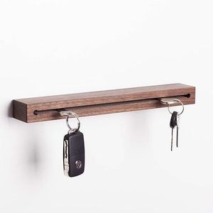 Organisateur de clés <span class=keywords><strong>mural</strong></span> en <span class=keywords><strong>bois</strong></span>, support de rangement, <span class=keywords><strong>porte</strong></span>-clés en <span class=keywords><strong>bois</strong></span> avec vase pour la décoration murale, étagère de rangement murale - Product Image 1