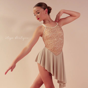 <span class=keywords><strong>Justaucorps</strong></span> de <span class=keywords><strong>danse</strong></span> sans manches pour filles Sequin Stage Boutique Performance Wear Spandex Ballet Dance Costumes - Product Image 1