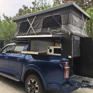 Personalizado para <span class=keywords><strong>Toyota</strong></span> <span class=keywords><strong>Hilux</strong></span> Camper Shells Plastic Pop-Up Short Bed Slide Truck Campers Hecho en China Fibra de vidrio 4x4 Capacidad para 4 personas - Product Image 1