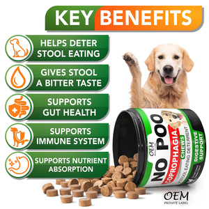 Deje de comer caca para perros, suplemento de enzimas digestivas con probióticos, vitamina para mascotas, masticables suaves para aliviar el estrés, la ansiedad, la alergia - Product Image 2