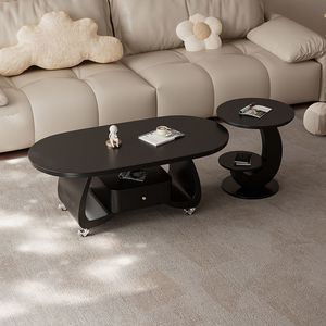 Muebles de Diseño para el Hogar, <span class=keywords><strong>Mesa</strong></span> de <span class=keywords><strong>Centro</strong></span> Cuadrada Personalizable, <span class=keywords><strong>Mesa</strong></span> de Café Blanca de <span class=keywords><strong>Estilo</strong></span> Nórdico con Ruedas - Product Image 5