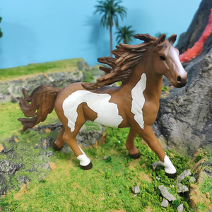 Lelewu simulation animal steed modèle solide static pinte étalon Thousand-mile cheval décoration jouet - Product Image 2